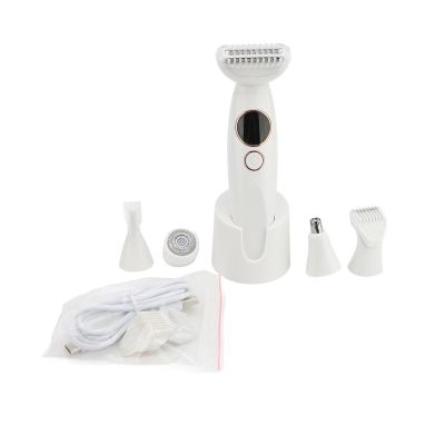 Electric Hair Removal Device 5 in 1 Lady Trimmer Women Epilator for Sensitive Skin Shower Bath (with Charging Base)