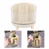 360 Degree Rotating Makeup Brushes Organizer, Large Capacity Lipstick Cosmetics Storage Box, Cream White for Makeup Beginners view 2