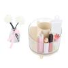 360 Degree Rotating Makeup Brushes Organizer, Large Capacity Lipstick Cosmetics Storage Box, Cream White for Makeup Beginners view 4