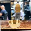 NOLITOY Stainless Steel Shaving Soap Bowl Elegant Gold Handle Grooming Tool for Men Versatile Shaving and Haircut Beard Care Accessory view 4