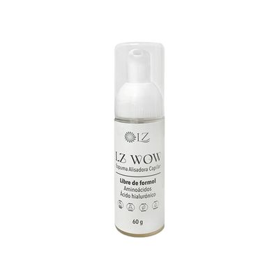 LZ WOW Hair Straightening Foam  FormaldehydeFree Organic Formula  Protection, Shine & Nutrition  Soft, Progressive Smoothing Treatment 0.13lbs