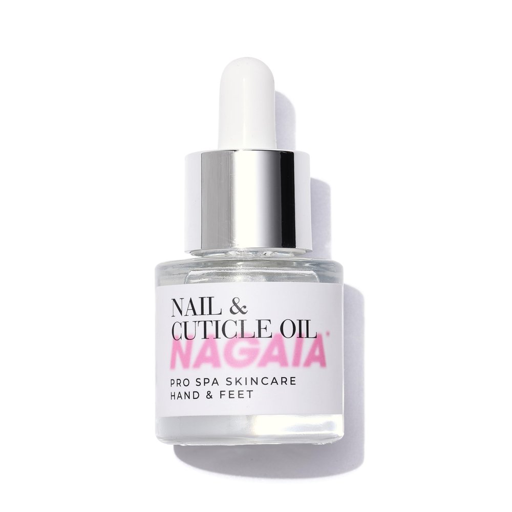 NAGAIA Pro Spa Cuticle and Nail Oil, Deeply Nourishing Aloe and Vitamin E Formula, Strengthens Nails, Softens Cuticles, Promotes Growth, Non-Greasy and Quick-Absorbing, Perfect for Home and Salon