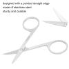 Ymiko Mustache Scissors, Eyebrow Trimming Scissors, Professional Beauty Scissors, Stainless Steel, Silver, Compact, Ambidextrous view 2