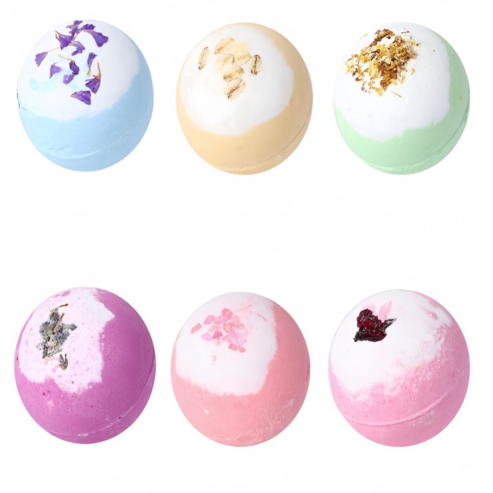 Bath Bomb 6 Handmade Natural Bath Spa Set Moisturizing Skin Bubble Bath Water Therapy Bath, Women's Favorite
