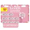 Venus ComfortGlide White Tea Women's Razor Blades, with Built-in Shave Gel Bars, 8 Razor Blade Refills view 1