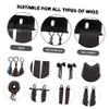 FOYTOKI Hair Extensions Wall Organizer Display Stand Storage Box for Multiple Wigs Braiding Hair Rack Stand Modern Black Acrylic view 3