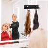 FOYTOKI Hair Extensions Wall Organizer Display Stand Storage Box for Multiple Wigs Braiding Hair Rack Stand Modern Black Acrylic view 4