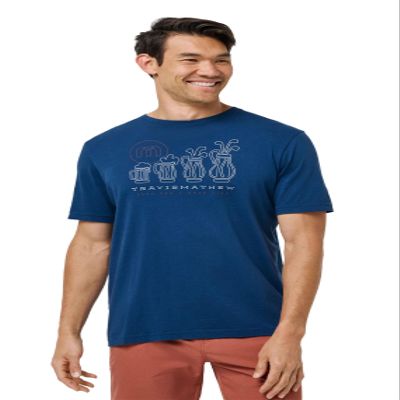 TravisMathew Mens Salt Spray, Birch, Medium