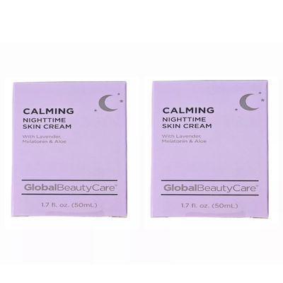 Calming Nighttime Skin Cream, 1.7 fl oz, Lavender, Melatonin, Aloe, 2 Pack
