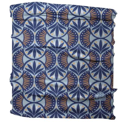Karma Deco Headband for Women - Medium - Fabric Headband and Stretchy Hair Scarf - Blue