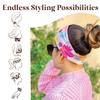 Karma Deco Headband for Women - Medium - Fabric Headband and Stretchy Hair Scarf - Blue view 4