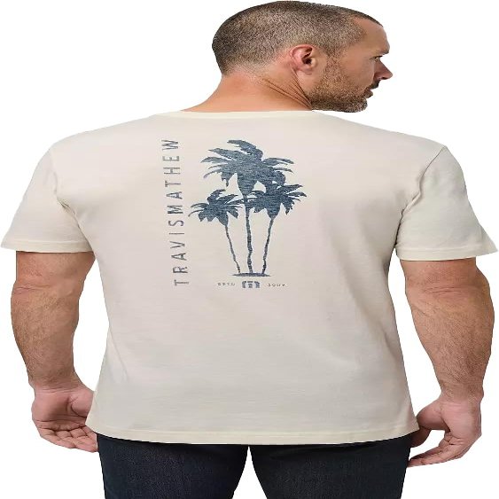 TravisMathew Mens Salt Spray, Birch, X-Large