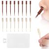 16 Pcs 2 in 1 Nose Hair Trimmer, Manual Nasal Hair Cutter Portable Nose Hair Remover Razors with Ear Picker Rotating Double Sided & Single Sided Nose Hair Cleaner for Women Men view 1