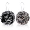 2Pcs Bath Loofah Sponge Shower Loofahs Bath Sponges 60g for Body Washing Exfoliate Cleanse Soothe Skin (Black Grey) view 1