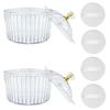 6-Pcs Fluffy Soft Plastic Powder Puff Dish for Women view 1