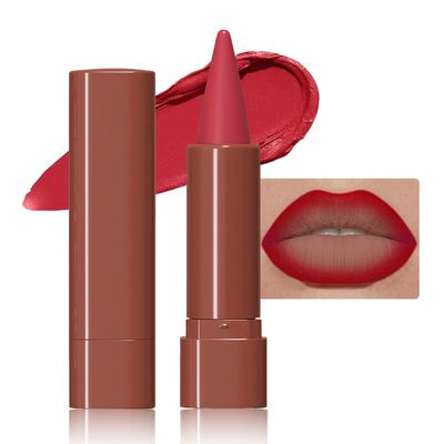 Hxssll Sculpting Matte Lip Liner pencil,Gradient Matte Lipstick Crayon,Smooth Creamy Texture lip Pencil, Waterproof Smudge Proof Lipstick Pencil,Highly Pigmented Lip Makeup,Vegan Beauty.06#