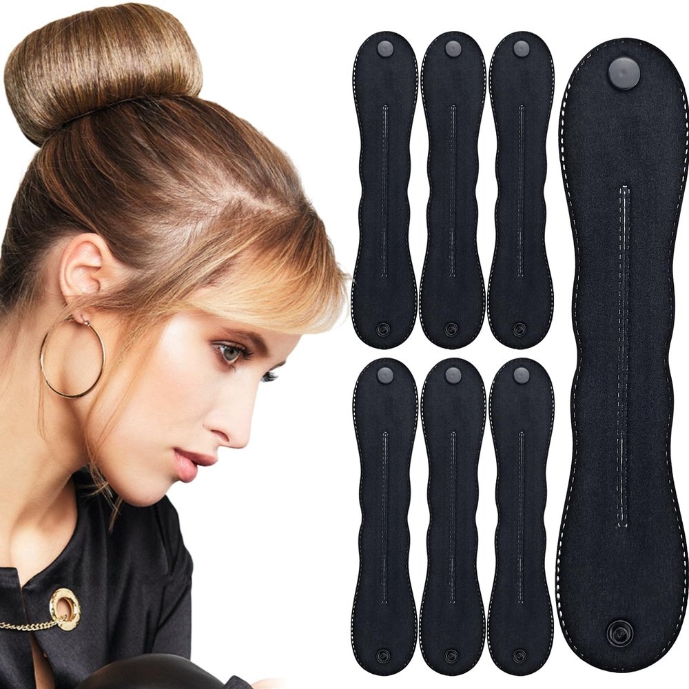 10PCS Hair Bun Maker for Women Black Bun Maker for Hair Flexible Messy Bun Maker Lazy Hair Curler Bun Clips Bun Hair Pieces