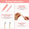 2 Pack Toe Cleaning Brush 15.7" Long Handle Soft Rubber Toe Scrubber Brush Portable Foot Brushes Feet Cleaner Scrub in Shower Foot Lotion Applicator for Seniors Elderly Men Women (Pink) view 2