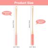 2 Pcs Toe Gap Cleaning Brush, Foot Back Scrubber in Shower, Long Handle Foot Brush, Foot Scrubber for Shower, No Bending to Remove The Dead Skin of The Feet, Exfoliating Brush for Men and Women (Pink) view 2