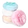 4 Packs 4Pcs Large Fluffy Powder Puff, White Powder Puff Powder Puffs for Face Powder, Ultra Soft Body Powder Puff, Soft Face Body Powder Puff, Washable Reusable Makeup Puffs(4 Colors) view 1