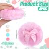 4 Packs 4Pcs Large Fluffy Powder Puff, White Powder Puff Powder Puffs for Face Powder, Ultra Soft Body Powder Puff, Soft Face Body Powder Puff, Washable Reusable Makeup Puffs(4 Colors) view 2