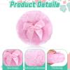4 Packs 4Pcs Large Fluffy Powder Puff, White Powder Puff Powder Puffs for Face Powder, Ultra Soft Body Powder Puff, Soft Face Body Powder Puff, Washable Reusable Makeup Puffs(4 Colors) view 3