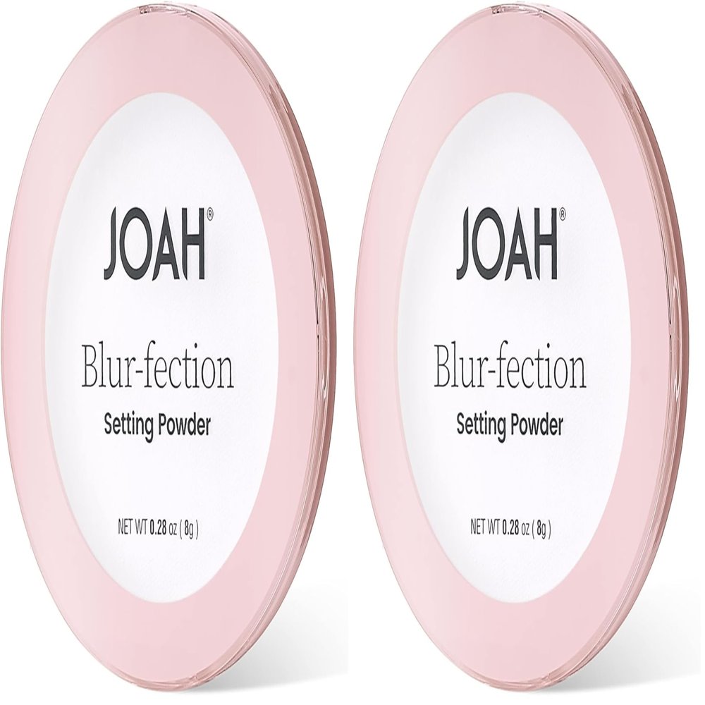JOAH Blur-Fection Setting Powder, Weightless, Translucent Powder, All Skin Types and Tones, Sheer Shine-Free Finish, Convenient Compact Packaging, Net Wt. 0.28 Oz. (8g) (Pack of 2)