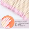 500pcs Disposable Micro Applicators Brush,Cotton Swabs Pointed Tip, Tattoo Permanent Supplies, Makeup Cosmetic Applicator Sticks (Pink, Long -double head) view 3