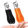 2pcs Slanted Nail Clippers - No Splash Nail Trimmer for Men - Wide Jaw Opening Slanted Long Handle No Splash Fingernail Clippers for Seniors Adult Women - Curved Toenail Clippers view 2