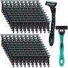 Leriton 200 Pcs Men's Disposable Razors Bulk 3 Blade Men Razors for Head Sensitive Skin Comfortable Shave view 1