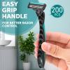 Leriton 200 Pcs Men's Disposable Razors Bulk 3 Blade Men Razors for Head Sensitive Skin Comfortable Shave view 4