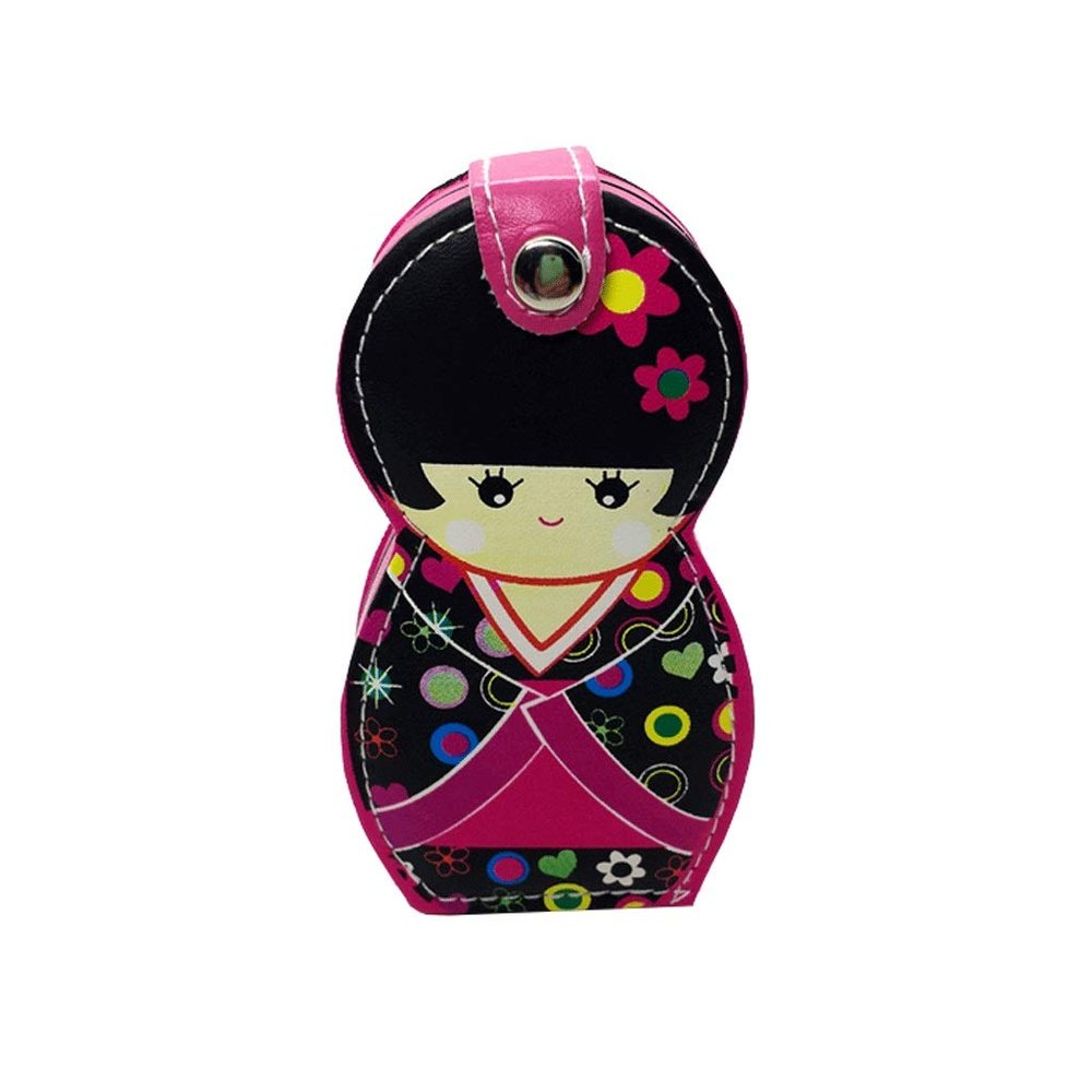 A1DFDFGOQSFG Nail Clippers Set Mini Manicure Set Nail Care Set 6in1 Stainless Steel Pedicure Care Grooming Kit with Japanese Doll Case (Color : Nail Care Set A) (Nail Care Set a)