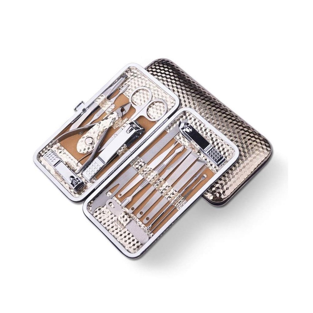 A1DFDFGOQSFG Manicure Set 16-Piece Nail Clipper Set Decoration Foot Set, Professional Nail Scissors Stainless Steel Nail Clipper Set Ideal for Men and Women Portable Gift