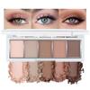 Matte Nude Eyeshadow Palette  5-Color Neutral Peach Brown & Taupe Eye Shadow, High Pigment Blendable Long-Lasting Soft Nude Makeup Palette for Daily Natural Looks, Mature Eyes, Blue Green Brown Eyes view 1