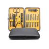 A1DFDFGOQSFG Manicure Set Manicure Set, Pedicure Set, Nail Clippers, 15-Piece Professional Beauty Set, Nail Tools Luxury Suitcase for Men and Women Portable Gift (Color : 2Red) (2yellow) view 1