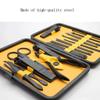 A1DFDFGOQSFG Manicure Set Manicure Set, Pedicure Set, Nail Clippers, 15-Piece Professional Beauty Set, Nail Tools Luxury Suitcase for Men and Women Portable Gift (Color : 2Red) (2yellow) view 3