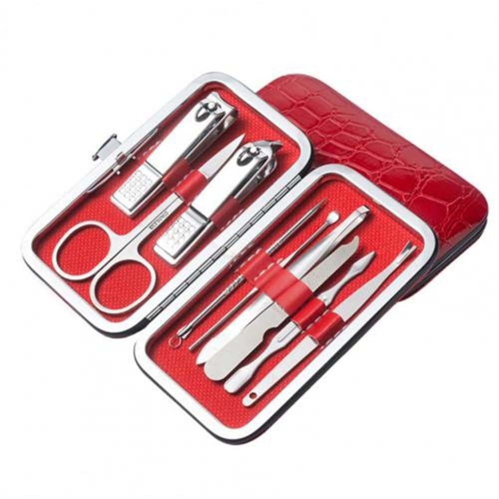 1 Set Manicure Cutters Compact Nail Scissors Tool Stainless Steel Comfortable Case Manicure Kit Pedicure Supplies,P (H)