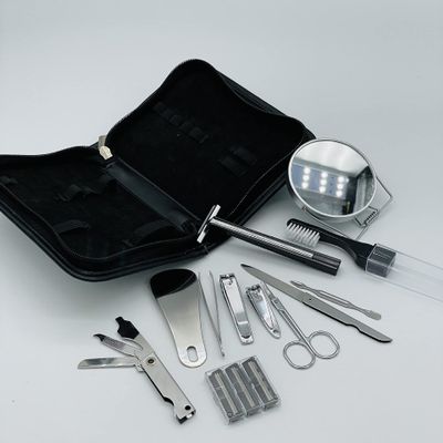 A1DFDFGOQSFG Fingernail Clipper Set Men's Manicure Tool car Business Manicure Nose Hair Bottle Opener Toothbrush Manicure Shave Set Nail Grooming Kits ()