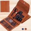 A1DFDFGOQSFG Nail File Nail Scissors Clipper Manicure Pedicure Kit Convenient to Use Manicure Set Sturdy for Travelling,7022E 4 pcs Black (7022d 16 Pcs Coffee) view 1