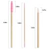 300 pcs Eyelash Extension Supply Kits 200pcs Disposable Double pointed head Wooden Micro Swab Brush 50pcs Eyebrow Spoolie 50pcs Lip Brush Mascara Wand Applicator Eyelashes Tool (Bamboo pink kits) view 2