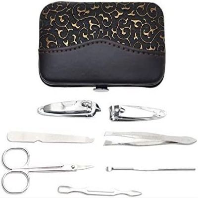 A1DFDFGOQSFG Nail Clippers, Manicure Pedicure Set,Nail Clippers Manicure Set,Travel Mini Nail Set 7pcs Stainless Steel Manicure Set & Kits Pedicure Scissor Tweezer Knife Endoscope Pick Utility