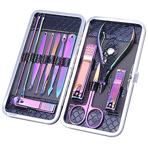A1DFDFGOQSFG Nail Clippers Kit Beauty Tools Manicure Color Titanium Set Decoration Foot Nail Clipper Nail Clipper Set Box Manicure Set