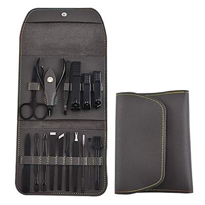 A1DFDFGOQSFG Nail Clippers Kit Rose Gold 16-Piece Nail Clippers and Nail Clippers Set from Stock, Bag Style Nail Tools Manicure Set (Size : GREY16 Pieces)