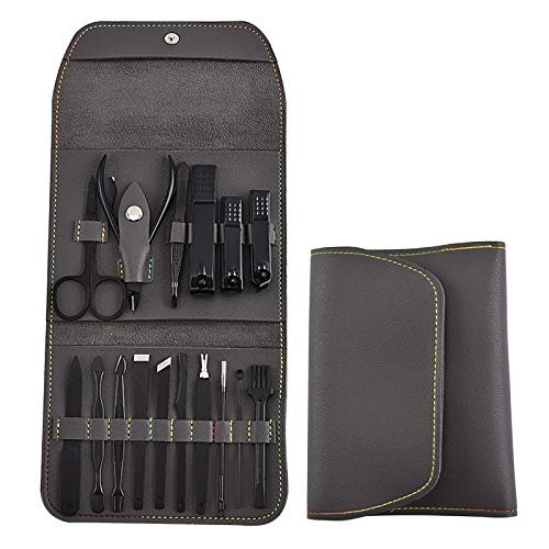 A1DFDFGOQSFG Nail Clippers Kit Rose Gold 16-Piece Nail Clippers and Nail Clippers Set from Stock, Bag Style Nail Tools Manicure Set (Size : GREY16 Pieces)