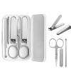 A1DFDFGOQSFG Fingernail Clipper Set 5Pcs Grooming Kit with Case Portable Fingernail Toenail Manicure ?Pedicure Stainless Steel Nail Clipper Set Nail Grooming Kits view 2