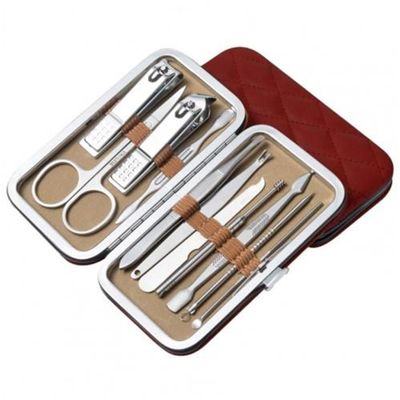 1 Set Manicure Cutters Compact Nail Scissors Tool Stainless Steel Comfortable Case Manicure Kit Pedicure Supplies,P (J)