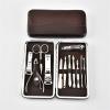 A1DFDFGOQSFG Nail Clippers Kit Professional Nail Art Manicure Tools Set Nails Clipper Scissors Tweezer Knife Manicure Sets Case for Nail Manicure Manicure Set (Color : 12Pcs Brown) (12pcs Brown) view 2