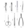 A1DFDFGOQSFG Nail Clippers Kit Portable Nail Clipper Set, 7 Pieces Pedicure Grooming Kit for Men Women, Sharp Finger&Toe Nail Tool, Personal Care Manicure Kit with Leather Case Manicure Set (Co view 3