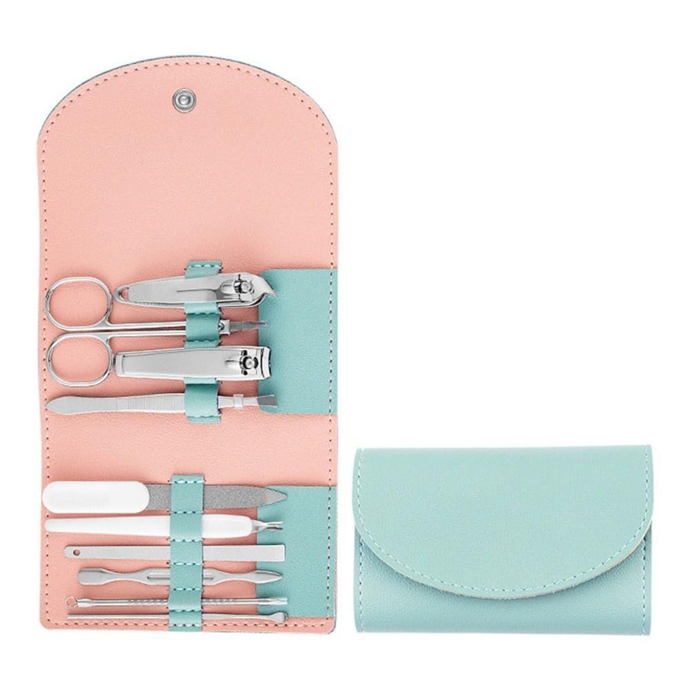 7 Pcs Manicure Set Ear Spoon Stainless Steel Nail Scissors Set Pedicure Scissors Nail Clipper Set Household,05 (1)