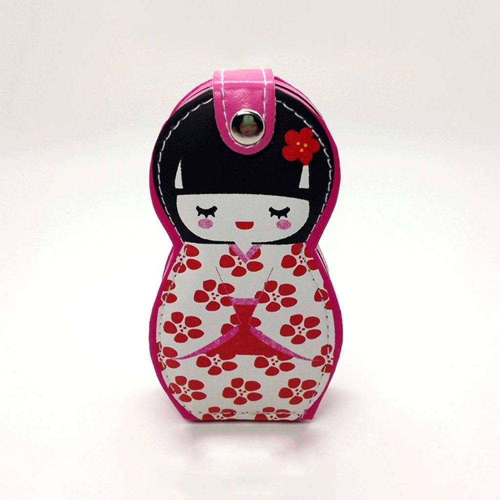 A1DFDFGOQSFG Nail Clippers Set Mini Manicure Set Nail Care Set 6in1 Stainless Steel Pedicure Care Grooming Kit with Japanese Doll Case (Color : Nail Care Set A) (Nail Care Set G)